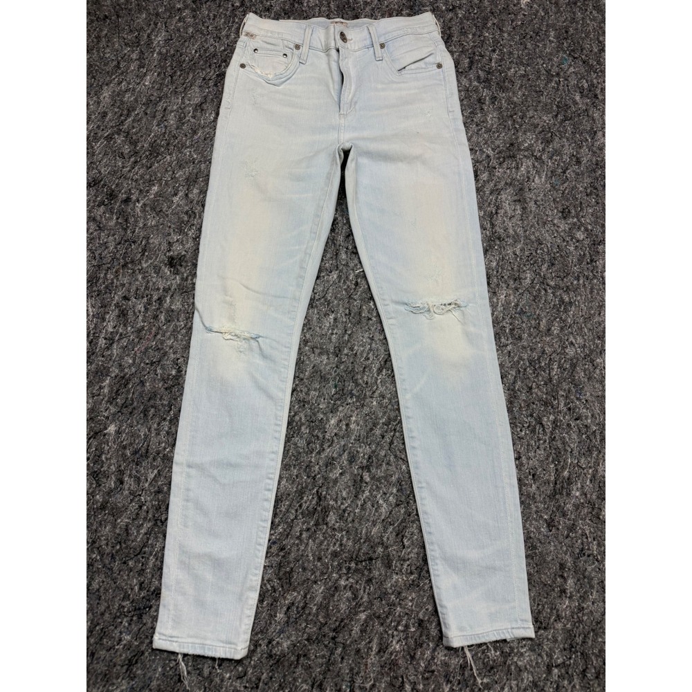Citizens of Humanity Rocket Crop Petite High Rise Skinny Jeans Light Wash 26